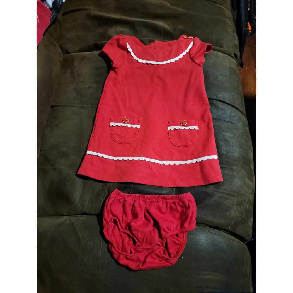 Gymboree valentine's day red dress size 3t with diaper cover